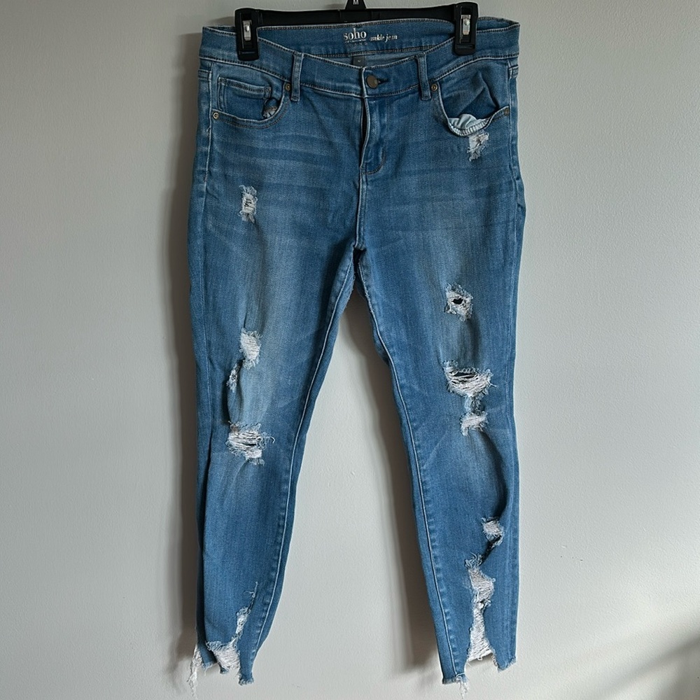 New York & Company SoHo distressed ankle jean